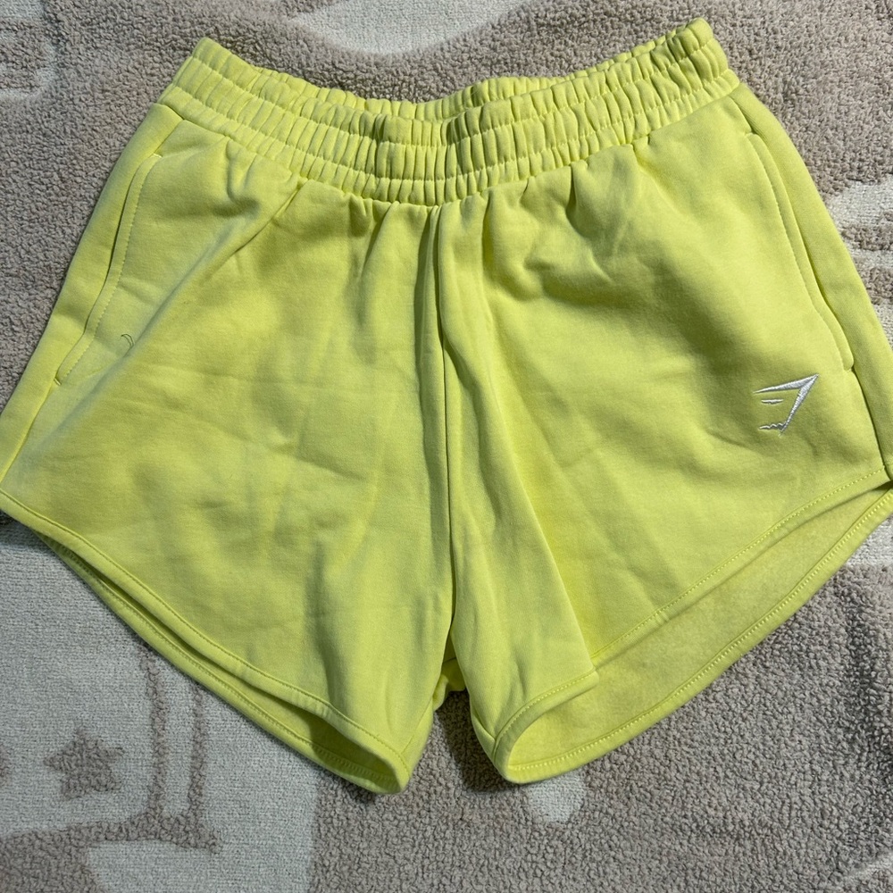 Gymshark Bright Yellow Athletic Shorts